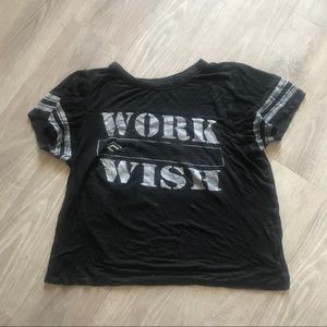 NEW. AC X BB “Work over Wish” Fitted Tee Size L